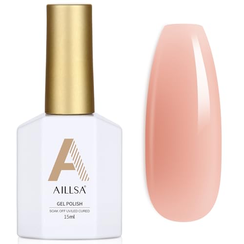 AILLSA Sheer Nude Gel Nail Polish Neutral Polish Skin Color
