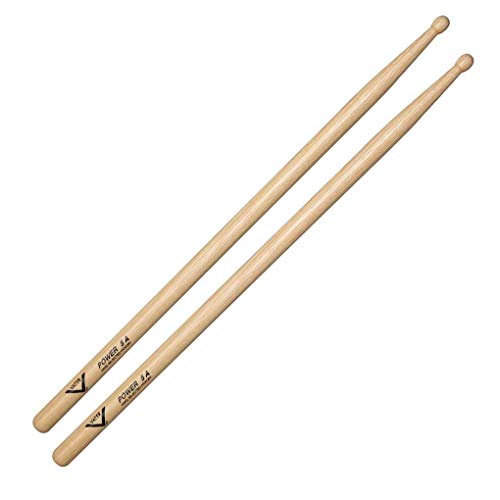 Vater Baquetas VHP5AW - Power 5A American Hickory Series - Ponta de madeira barril