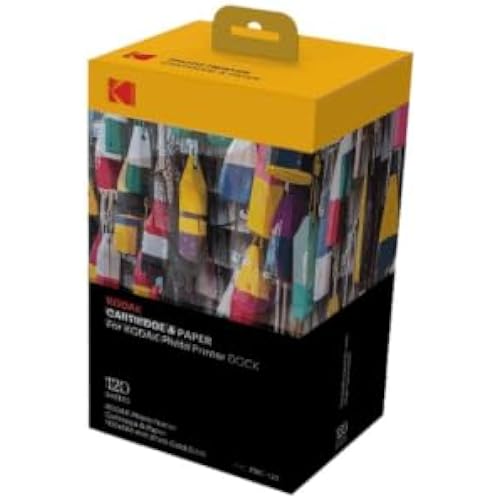 KODAK Dock Plus & Dock Photo Printer Cartridge PHC-120 – Cartridge Refill & Photo Paper- 120 Pack