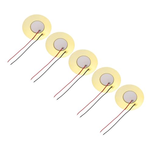 uxcell 5Pcs Piezoelectric Discs 50mm Acoustic Pickup Transducer Microphones Trigger Buzzer Drum...