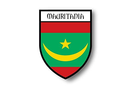 Akachafactory Autocollant Sticker Voiture Moto Blason Ville Drapeau Mauritanie mauritanien