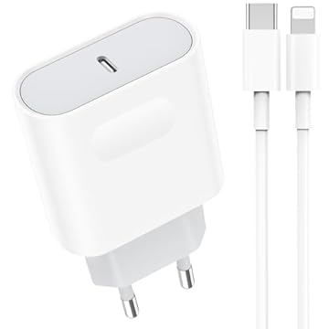 Caricatore for iPhone 14/14 Pro/14 Pro Max/14 Plus/13/12/11/XS/XR/X/SE, USB C Rapido Caricabatterie with 2M Cavo Spina Adattatore Alimentatore Presa Carica Muro Ricarica Trefard