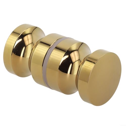 Pomo de puerta de un solo agujero para puertas de vidrio residenciales y comerciales con compatibilidad de panel de 6 mm a 18 mm (dorado)