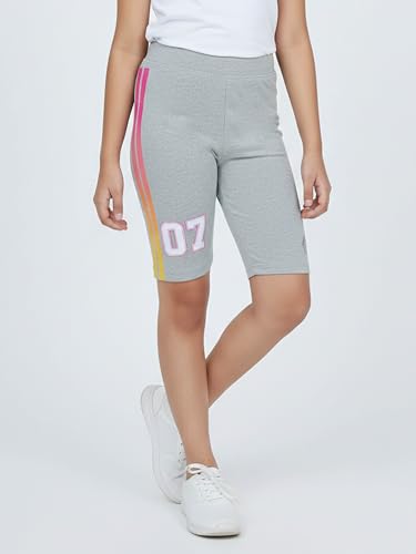 Image of KiddoPanti Girls Knee Length Cycling Shorts Pack of 2