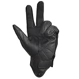 sibewora Motorcycle Gloves for Men Touchscreen Full Finger Leather Gloves Riding Driving Biker Glove Black (S) - Image 3