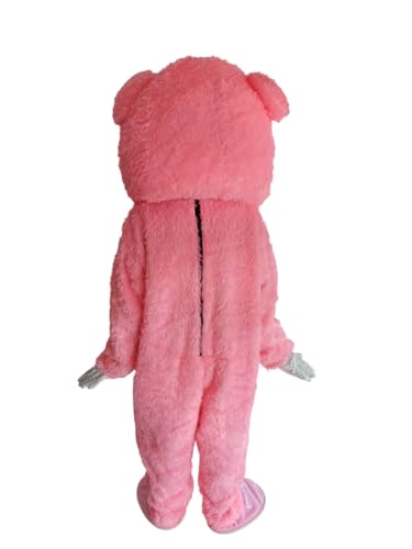 Image of BookMyCostume Plush Cute Pink Bear Cartoon Mascot Costume For Theme Birthday Party & Events | Adults | Full Size Adults