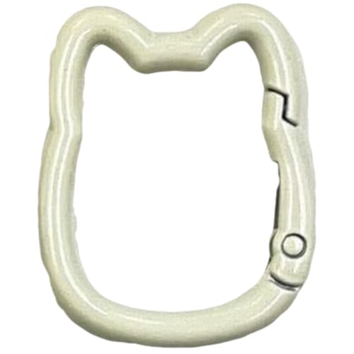 Plus Nao(プラスナオ) カラビナ カラビナフック 猫型 ねこ 推し活 オタ活 推し カラー ネコ 小さい 小さめ ミニ 軽量 フック 登山 アウトド 5個セット ミルク