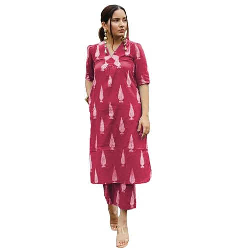 Image of SHIENZY Cotton Blend Kurta Set for Women