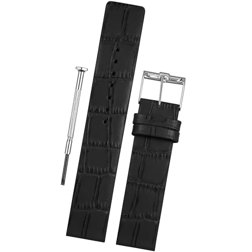 Image of DBLACK ''TNDS1'' Slim Leather Watch Strap, Minimalist style and a Bamboo-texture Design Belt / / For 18mm, 20mm, or 22mm, Compatible for TITAN Edge Slim Watches (Choose Your Size & Color)