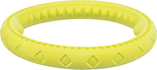 TRIXIE Aqua Ring Jouet pour chien - flotte - pour rapporter à la plage ou au lac - ø 25 cm - TPR durable - lime - 33444