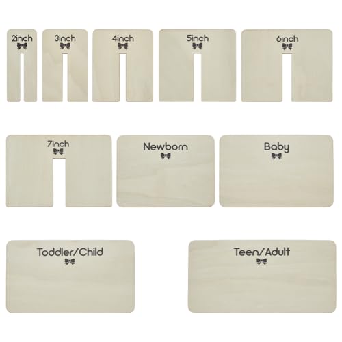 FINGERINSPIRE Set di fasce per capelli in legno, con 6 modelli per creare fiocchi e 4 cartoncini per esporre fasce per capelli, colore giallo chiaro, cartoncini per esposizione di gioielli, per donne,