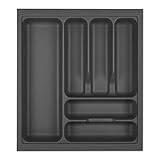 Orga Box I Besteckeinsatz 419 x 473 oriongrau mit Perlstruktur und Anti Rutschbeschichtung für Tandembox Antaro/Intivo u. ModernBox im 50er Schrank Schubladeneinsatz