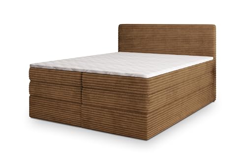 Masseno LUNERA Boxspringbett 180x200 Kupferfarben