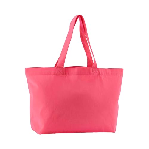 Image of Westford Mill - Organic Cotton Twill Shopper bag/Tote Bag - Raspberry Pink Tote bag - Bag for men & for women - Shopper bag, travel bag, gym bag