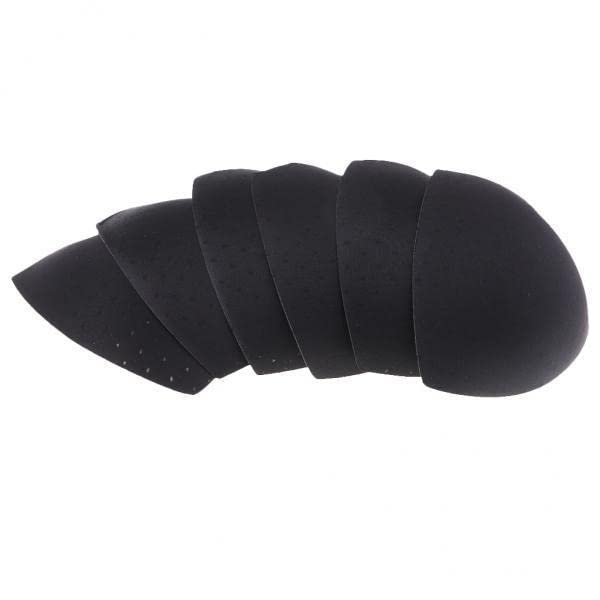 JAZZY PEARLS® 2x3 Pairs Triangle Sewing in Insert Soft Cup Removable Padded Black Bra Cup Pads Foundations & Undergarments Sewing Crafts-image-0