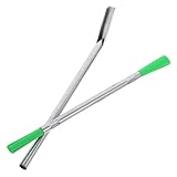 FOMIYES Aufzugsschwellenreiniger Satz mit 10mm Spaltenschaber und Bürste Metallbürste für Gründliche Aufzugswartung Effektives Reinigungswerkzeug für Enge Rillen und Nuten