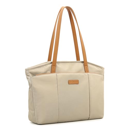 BANGE Women shoulder backpack for Daily needs,Tote bag can hold 16 Inch laptop (Khaki)