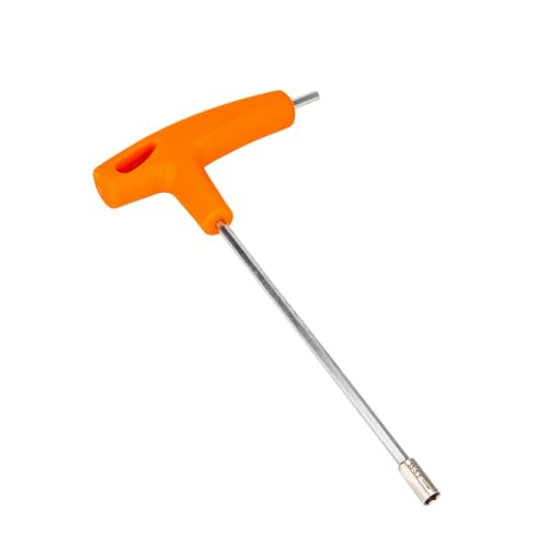 Vroomoto T-Griff-Steckschlüssel, Geheimer Speichenkappenschlüssel, Reparaturwerkzeug, Fahrrad- und Motorrad-Wartung, T-Griff-Schraubenschlüssel-Set (Sechskantloch (5,5 mm))