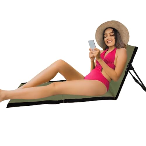 zwxqe Silla de playa de tela Oxford, tumbonas plegables para el suelo, campamento al aire libre, 14.96 x 43.31 x 15.75 pulgadas, silla cómoda para picnic y aventuras de senderismo