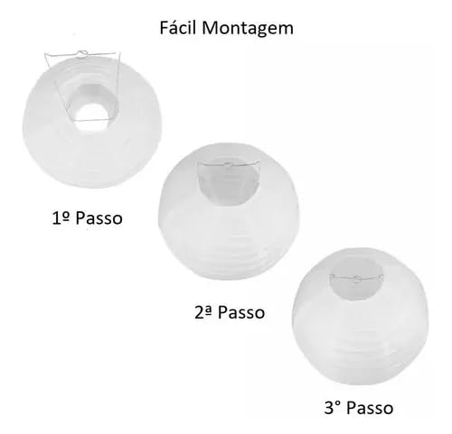 Luminária Japonesa Lanterna Decoração Oriental Pendente Papel 60 cm Branca