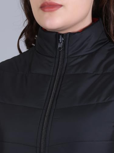 Image of RARE TIMES Women's Sleeveless Puffer Jacket | Winter Jacket for Women | Reversible Jacket for Women Winter Wear With 2 Zip Pocket (Pack of 1)