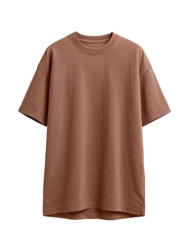 Image of Veirdo 100% Pure Cotton Oversized Baggy Fit Half Sleeve Solid Core Round Neck Multicolor T-Shirt Combo for Men & Boys (Pack of 4)