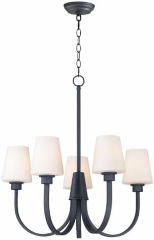 Maxim Shelter-5 Light Chandelier-27 Inches Wide by 26.5 inches high-Black Finish -Traditional Installation