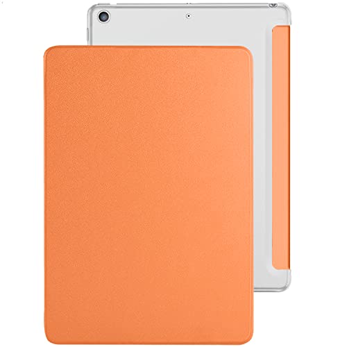 Image of DuraSafe Cases For iPad PRO 12.9 Inch 1st [ Pro 12.9 1 Generation 2015 ] A1652 A1584 ML3Q2HN /A ML3N2HN /A ML3K2HN /A ML0H2HN /A Trifold PC Lightweight Smart PU Leather Protective Hard Back Cover - Orange