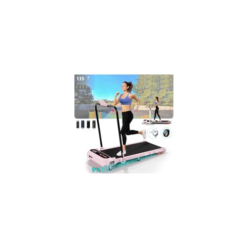BLACK LORD Walking Pad Treadmill with 4% Incline, 4 in 1 Under Desk Treadmills for Home with Shock Absorbers LED Display Bluetooth Remote Control, 3.0HP, Max. 11/15 KMPH, Portable