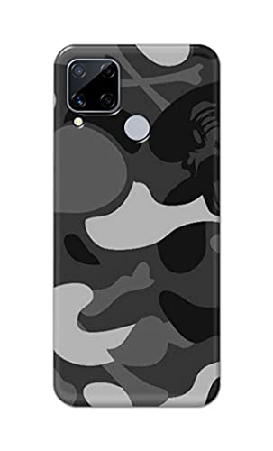 Image of Printed Hard Back Cover Case for Realme C15 Back Cover (Army Pattern) -1302