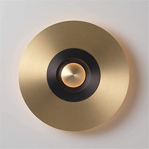 Aplique de pared LED circular dorado para iluminar pasillos oscuros 4
