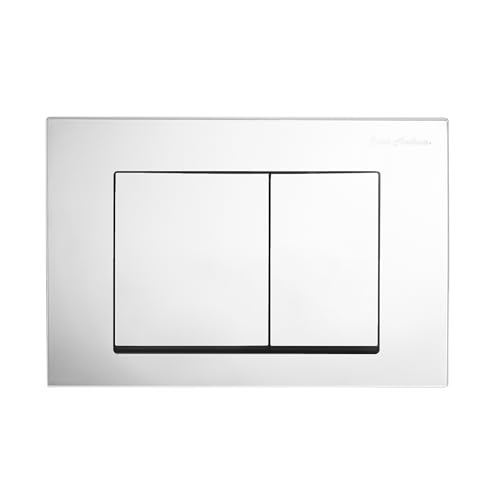 Swiss Madison Well Made Forever Wall Mount Dual Flush Actuator Plate with Square Push Buttons in Chrome