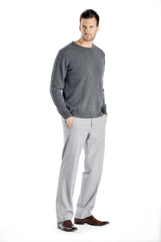 Cashmere Boutique 100% Pure Cashmere Crewneck Sweater Men – Pullover, Long Sleeve, Classic Style, Lightweight, Soft and Warm, Size Small4