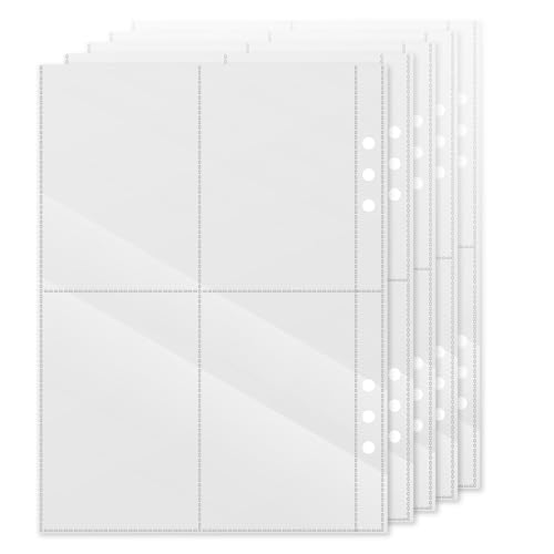 A5トレカ ファイル カードファイル 6穴 全160ポケット(片面4ポケット) 収納ホルダー カードファイル 名刺ポケッ 銀行カード 写真収納 差替式ポケットファイル クリアファイル収納ホルダー A5トレカ