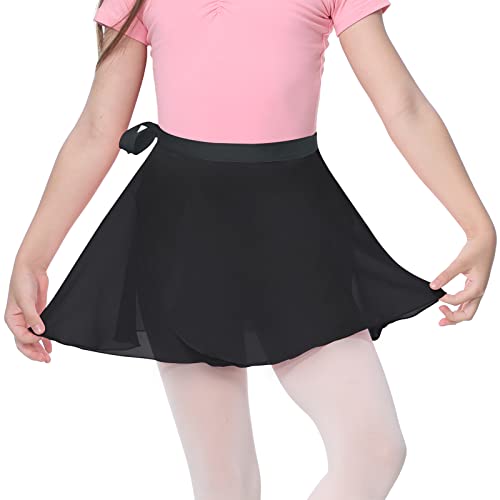 American Trends Girls' Ballet Skirt Chiffon Wrap Dance Skirt For Toddler/Kids/Women 01 Black Small #TOP18