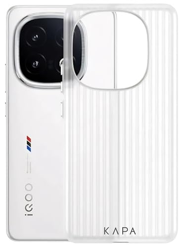 Image of Kapa Wave Frosted Grip Back Cover for Iqoo 13 5G | Ultra Slim [with Metal Buttons] Matte Finish Back Case (White)