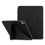Case with Screen Protector for iPad 11-Inch (A16) 11th/10th (2025/2022), Protective Y-Multiple Stand Cover Support Vertical Landscape and Screen with Pencil Holder, Auto Wake/Sleep (Black-Y Fold)
