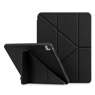 Case with Screen Protector for iPad 11-Inch (A16) 11th/10th (2025/2022), Protective Y-Multiple Stand Cover Support Vertical Landscape and Screen with Pencil Holder, Auto Wake/Sleep (Black-Y Fold)