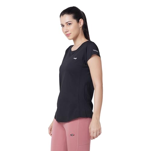 Image of berge' Ladies Polyester Dry Fit Western Shirts & Tshirts for Women, Quick Drying & Breathable Fabric, Gym Wear Tees & Workout Tops|Half Sleeve T-Shirt|Running Tshirts for Women
