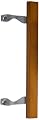 Wright Products - Replacement Oak Sliding Patio Door Inside Handle Set, Wood/Aluminum Grey - Internal Sliding Door Handle