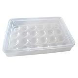 1. Rendimiento: este contenedor de almacenamiento de huevos puede contener hasta 24 huevos. Mantenga pieza de huevos intacta y fresca esta nevera básica para el hogar.