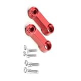 Soporte Espejos Retrovisores Universales Para Motocicleta, Adaptador De Extensión, Base De Extensión, Soporte De Ampliación, Accesorios Para Motocicleta, 2 Uds. (Color : Rosso)