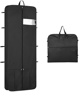 Univivi Wedding Dress Bag, 72 Inch Dress Bags Covers Long Bridesmaid with 4 Zip Pockets, Dress Covers Garment Bags Full Length with Adjustable Handles, Dress Carriers for Ladies for Travel - 1 Pack