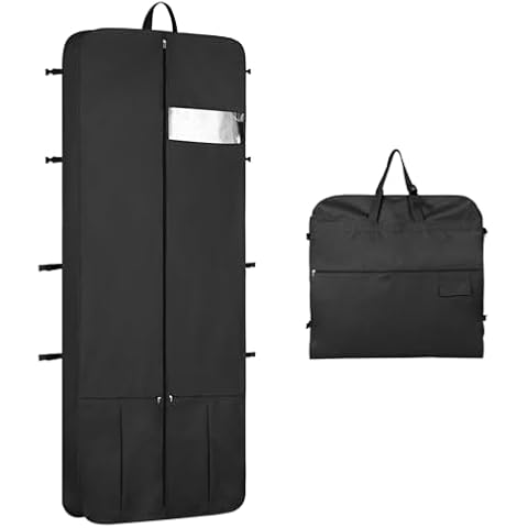 Univivi 72 Inch Wedding Dress Bag with Pockets Cover