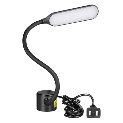 Luz de trabajo magnética, luz LED para máquina con cuello de cisne flexible, multiusos para banco de trabajo, torno, prensa de taladro y manualidades