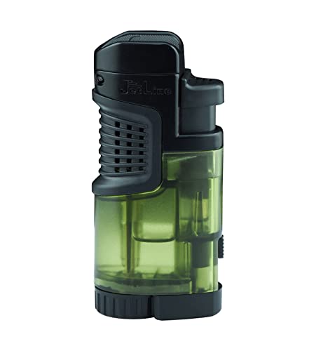 Encendedor Jetline Fatboy verde con llama cuádruple miniatura 1