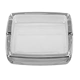 Un plaisir visuel : le cendrier carré en verre transparent laisse entrevoir la combustion, offrant un cendrier moderne pour la maison ou le bureau et apportant une touche d'élégance à vos rituels quotidiens de fumeur. cendrier transparent de 10 cm, joli cendrier pour cigarettes