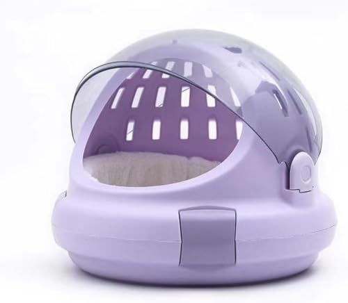 BQQB 猫用キャリーバッグ テリアキャリー ドーム型 ペットケージ 小型犬用 小動物用 持ち運び用 げキャリーバッグ 透明 多機能 軽量 持ち運びしやすい アウトドア 安定性 コミュニケーション性 お出かけ便利 病院へのアクセス 歩行車 旅行 避難用 キ