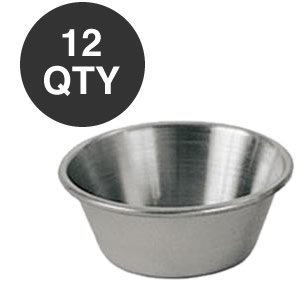 Stainless Steel Sauce and Condiment Cups, Set of 12
