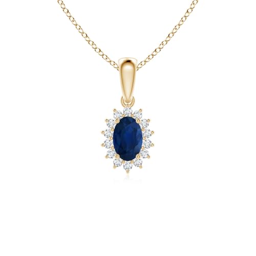 Angara Natural Blue Sapphire Pendant for...
